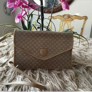 CELINE MACADAM GORGEOUS VINTAGE CROSSBODY/CLUTCH!